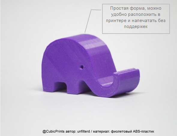 Слон, модель на 3D принтере
