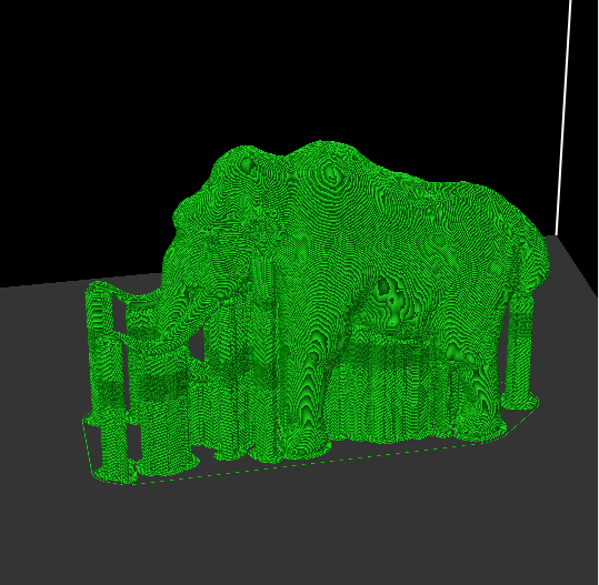 3D модель мамонта в 3д принтере