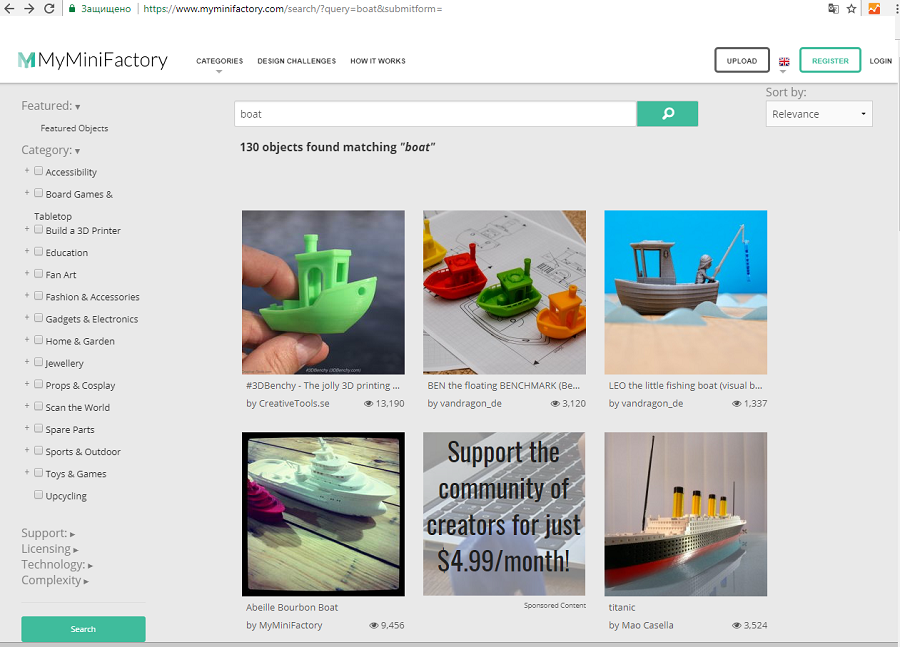 Сайт с бесплатными 3D моделями для 3Д печати