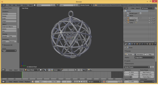 3D-модель в blender