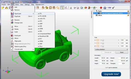 Экспорт 3D модели в STL формат