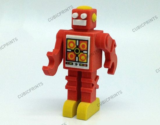 Игрушка «Робот», 3D печать из многоцветного гипса